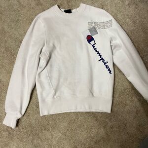 Champion Men's Cream Crewneck Sweater